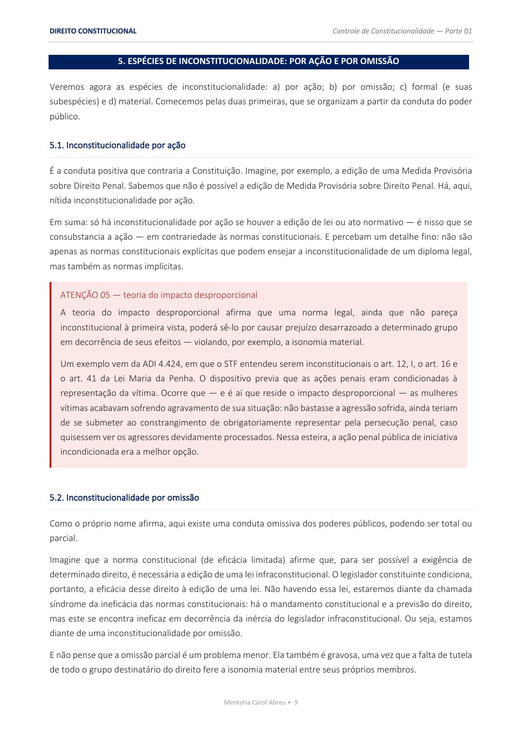 Controle de Constitucionalidade — Conteúdo visual e organizado