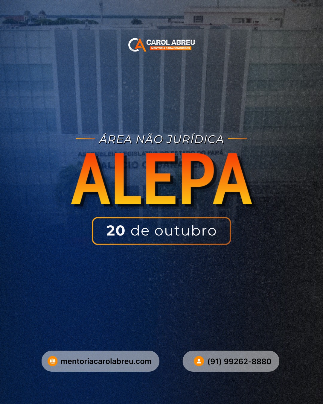 Capa de Mentoria ALEPA — Área Não Jurídica