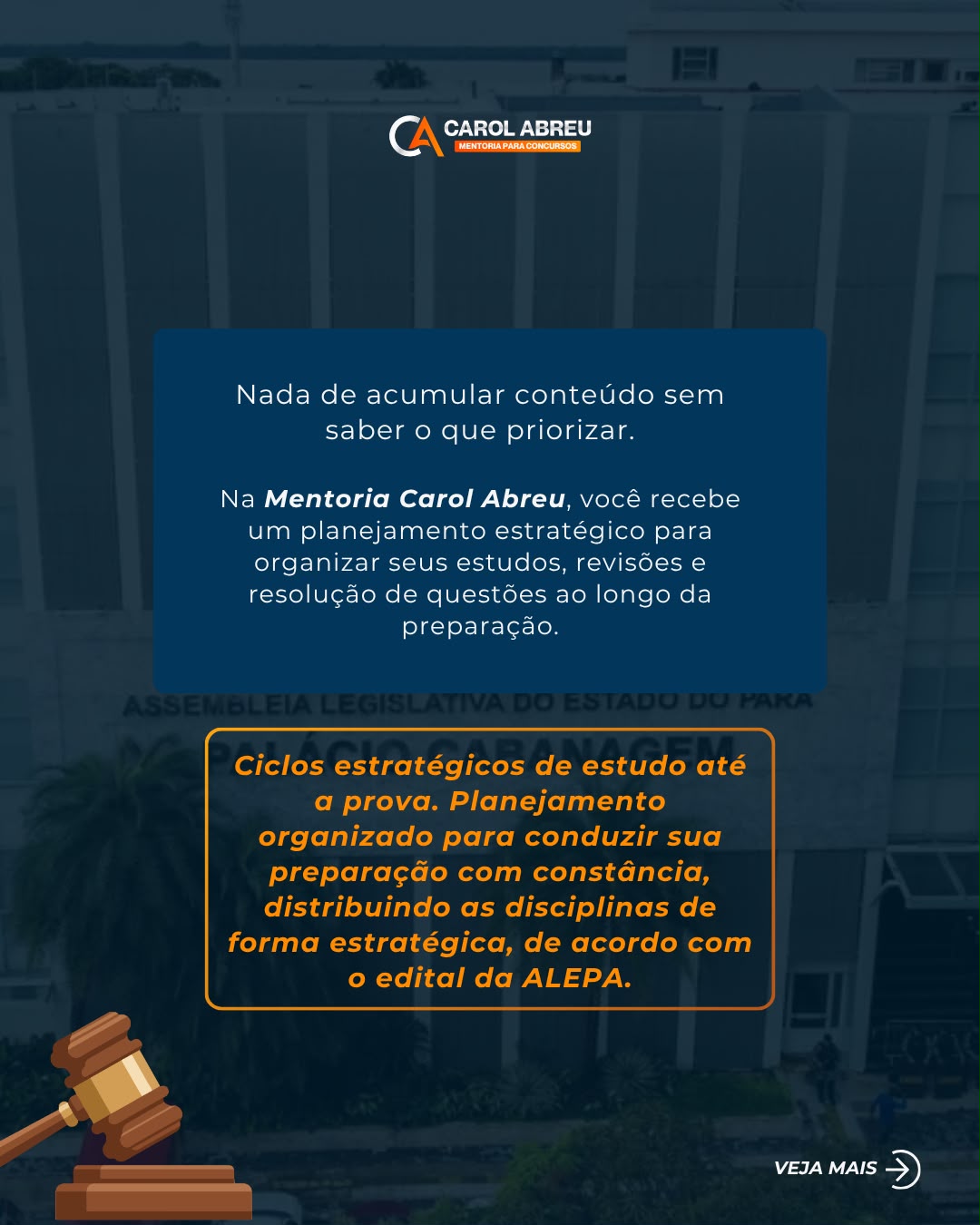 Arte oficial do planejamento da mentoria Procurador